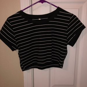 striped crop top